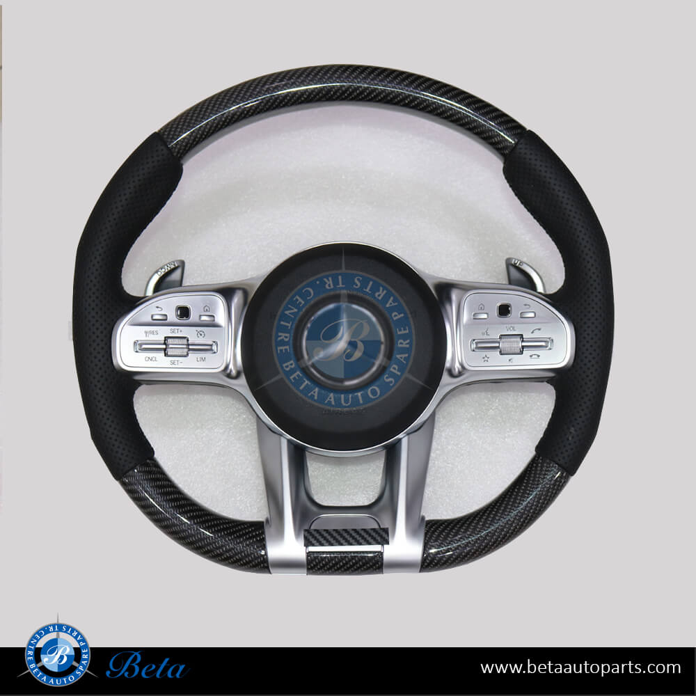 Steering Wheel AMG with Airbag Black Color for Mercedes W222/W463/W167/X167/W205/W213/H247/X247/W253 2018-Up models, Part Number 4609908 Steering Wheel AMG with Airbag Black Color for Mercedes W222/W463/W167/X167/W205/W213/H247/X247/W253 2018-Up models, Part Number 4609908